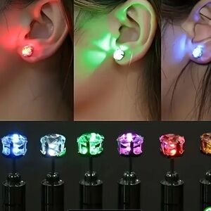 Multicolor LED Stud Earrings
